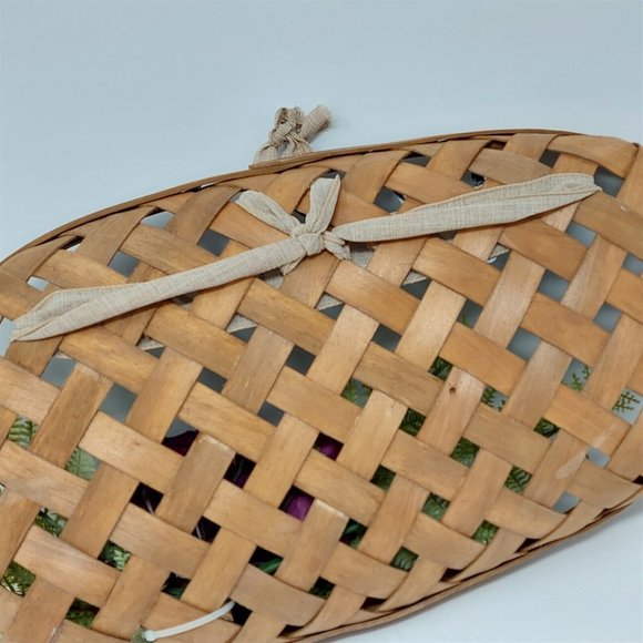 Farm Basket Wall Decor Welcome Sign Hydrangea Greenery Ready To Hang 18" Long - Picture 6 of 8